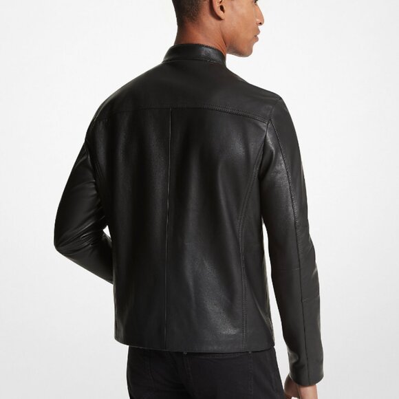 Michael Kors Leather Racer Jacket - Picture 2 of 7